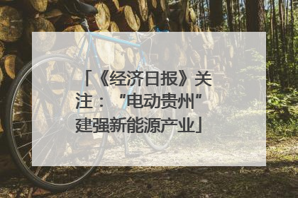 《经济日报》关注：“电动贵州”建强新能源产业