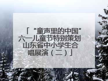 “童声里的中国”六一儿童节特别策划 山东省中小学生合唱展演（二）