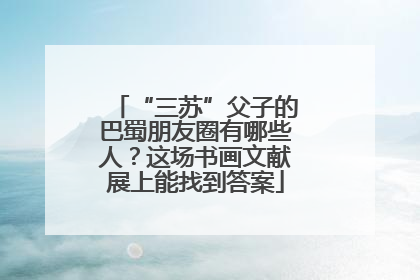“三苏”父子的巴蜀朋友圈有哪些人？这场书画文献展上能找到答案