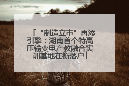 “制造立市”再添引擎：湖南首个特高压输变电产教融合实训基地在衡落户