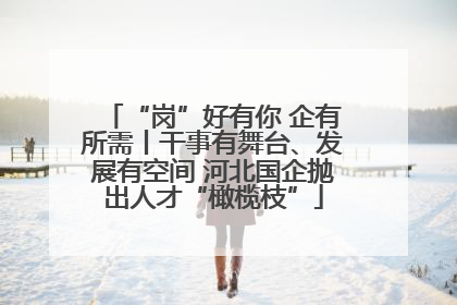 “岗”好有你 企有所需丨干事有舞台、发展有空间 河北国企抛出人才“橄榄枝”