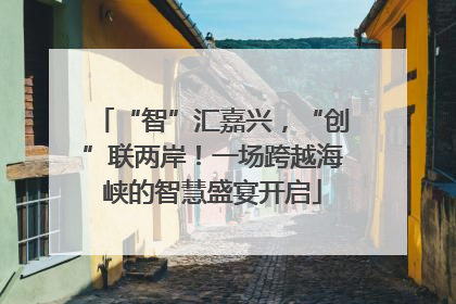 “智”汇嘉兴，“创”联两岸！一场跨越海峡的智慧盛宴开启