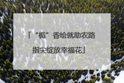 “栀”香绘就助农路 指尖绽放幸福花