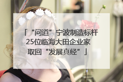 “问道”宁波制造标杆 25位临海大田企业家取回“发展真经”