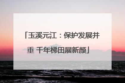 玉溪元江：保护发展并重 千年梯田展新颜