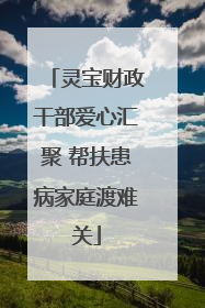 灵宝财政干部爱心汇聚 帮扶患病家庭渡难关