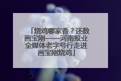 烧鸡哪家香？还数画宝刚——河南报业全媒体老字号行走进画宝刚烧鸡