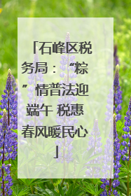 石峰区税务局：“粽”情普法迎端午 税惠春风暖民心
