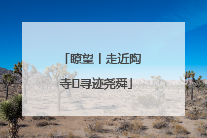 瞭望丨走近陶寺 寻迹尧舜
