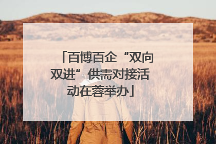 百博百企“双向双进”供需对接活动在蓉举办