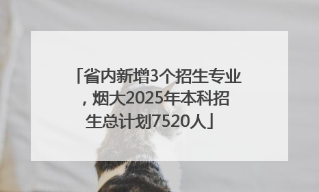省内新增3个招生专业，烟大2025年本科招生总计划7520人