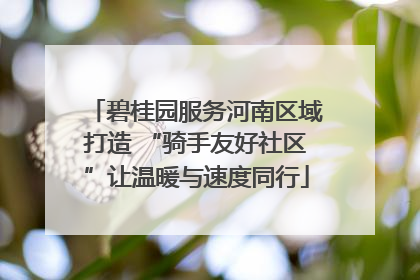 碧桂园服务河南区域打造 “骑手友好社区”让温暖与速度同行