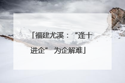 福建尤溪：“逢十进企” 为企解难