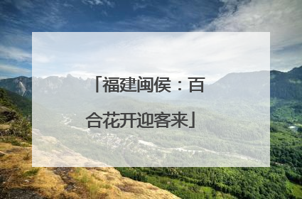 福建闽侯：百合花开迎客来