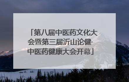 第八届中医药文化大会暨第三届沂山论健·中医药健康大会开幕