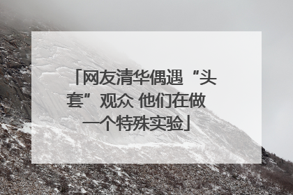 网友清华偶遇“头套”观众 他们在做一个特殊实验