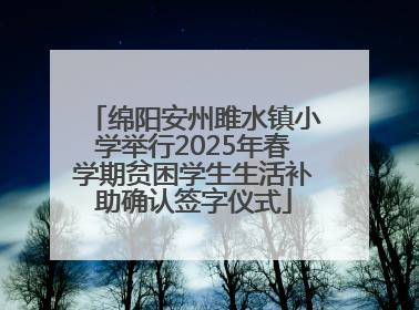 绵阳安州雎水镇小学举行2025年春学期贫困学生生活补助确认签字仪式