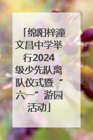 绵阳梓潼文昌中学举行2024级少先队离队仪式暨“六一”游园活动