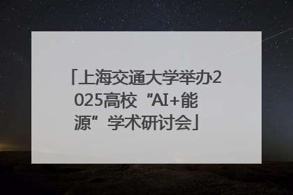 上海交通大学举办2025高校“AI+能源”学术研讨会