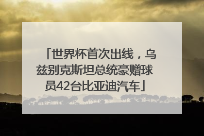 世界杯首次出线，乌兹别克斯坦总统豪赠球员42台比亚迪汽车