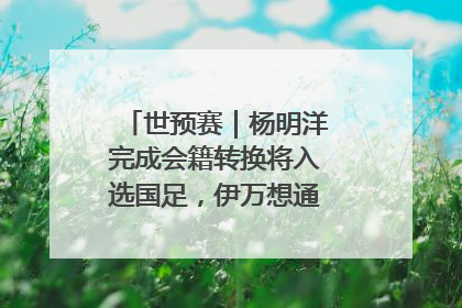 世预赛｜杨明洋完成会籍转换将入选国足，伊万想通了要打双后腰？