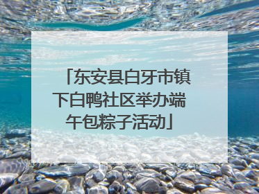 东安县白牙市镇下白鸭社区举办端午包粽子活动
