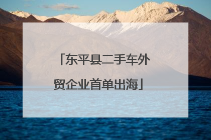 东平县二手车外贸企业首单出海
