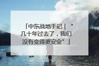 中东战地手记｜“几十年过去了，我们没有变得更安全”