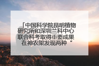 中国科学院昆明植物研究所和深圳兰科中心联合科考取得重要成果 在神农架发现两种“国保”级兰花