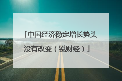 中国经济稳定增长势头没有改变（锐财经）