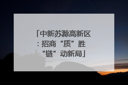 中新苏滁高新区：招商“质”胜 “链”动新局