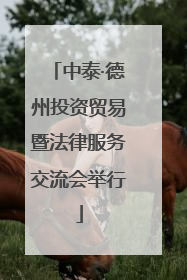 中泰·德州投资贸易暨法律服务交流会举行
