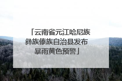 云南省元江哈尼族彝族傣族自治县发布暴雨黄色预警