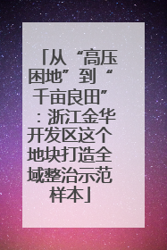 从“高压困地”到“千亩良田”：浙江金华开发区这个地块打造全域整治示范样本