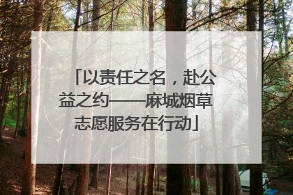 以责任之名，赴公益之约——麻城烟草志愿服务在行动