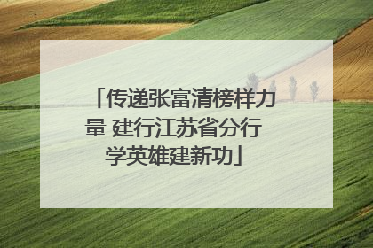传递张富清榜样力量 建行江苏省分行学英雄建新功
