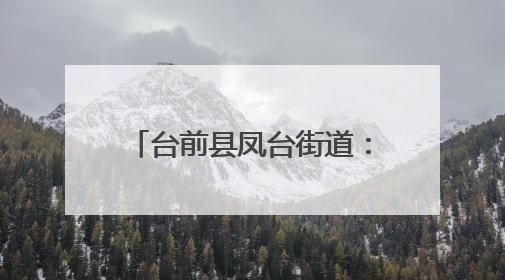 台前县凤台街道：“线上线下”齐发力 暖心验证进行时