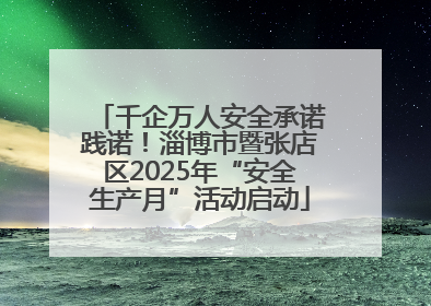 千企万人安全承诺践诺！淄博市暨张店区2025年“安全生产月”活动启动