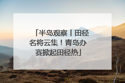 半岛观察丨田径名将云集！青岛办赛掀起田径热