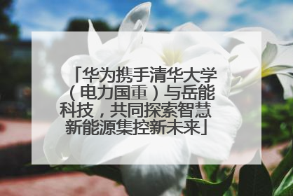 华为携手清华大学（电力国重）与岳能科技，共同探索智慧新能源集控新未来