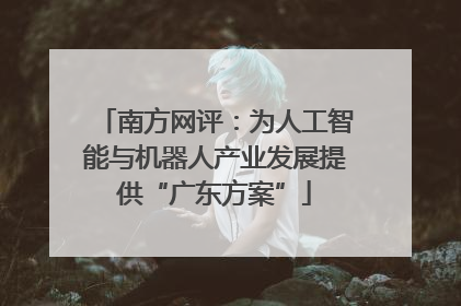 南方网评：为人工智能与机器人产业发展提供“广东方案”