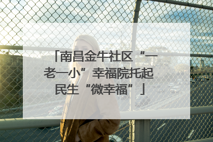 南昌金牛社区“一老一小”幸福院托起民生“微幸福”
