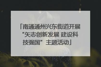 南通通州兴东街道开展“矢志创新发展 建设科技强国”主题活动