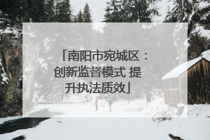 南阳市宛城区：创新监督模式 提升执法质效