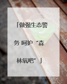 做强生态警务 呵护“森林氧吧”