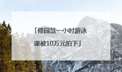 傅园慧一小时游泳课被10万元拍下