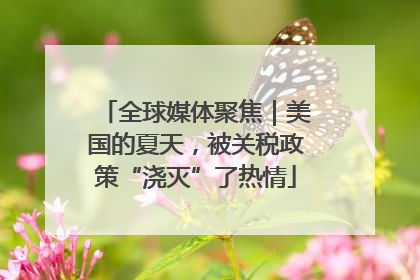 全球媒体聚焦｜美国的夏天，被关税政策“浇灭”了热情