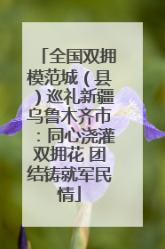 全国双拥模范城（县）巡礼新疆乌鲁木齐市：同心浇灌双拥花 团结铸就军民情