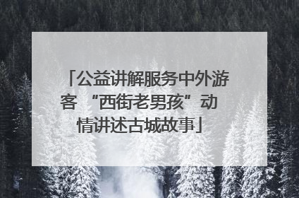 公益讲解服务中外游客 “西街老男孩”动情讲述古城故事