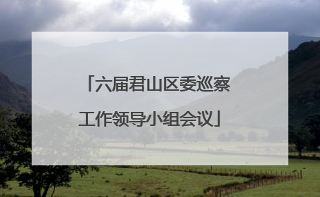 六届君山区委巡察工作领导小组会议